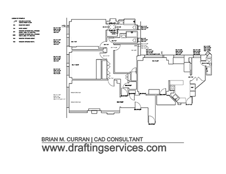 A project sample of floor plan measured drawings.