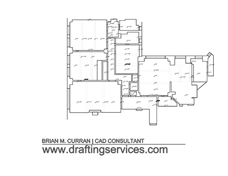 A project sample of reflected ceiling plan measured drawings.