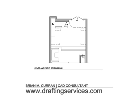 A project sample of theater floor plans.